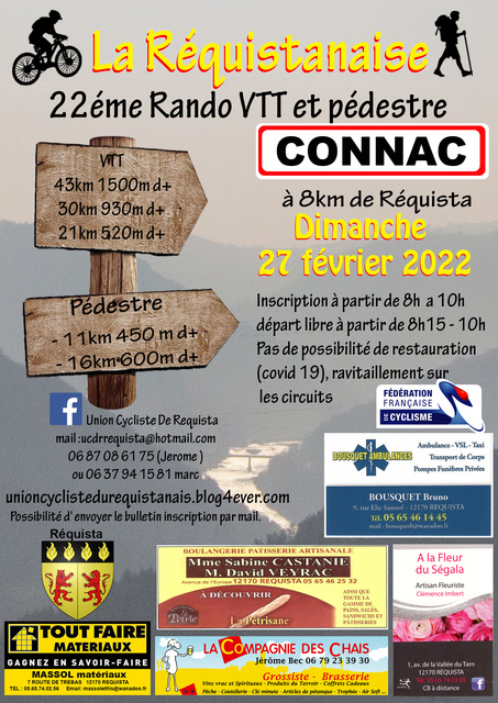 Affiche de Une randonnée VTT (23ème  édition) à Connac