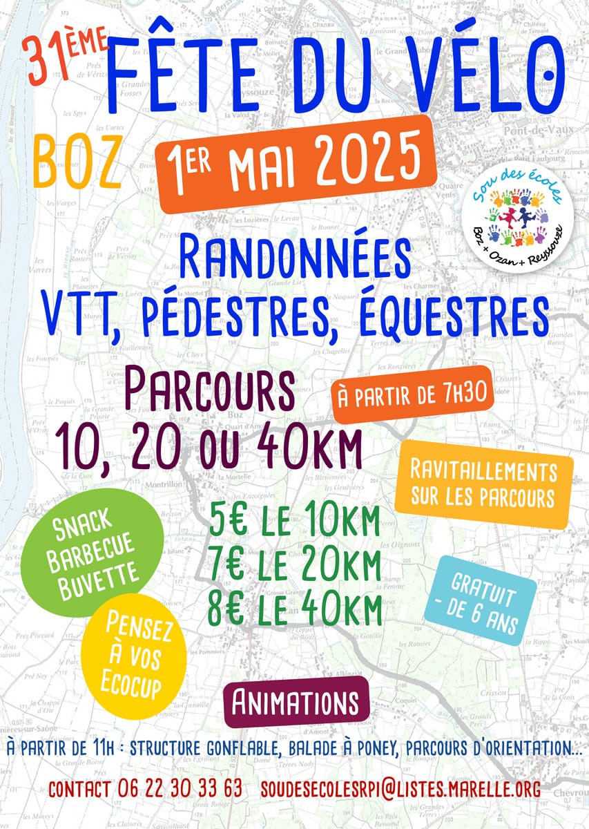 Affiche de Fête du Vélo (31ème édition) à Boz