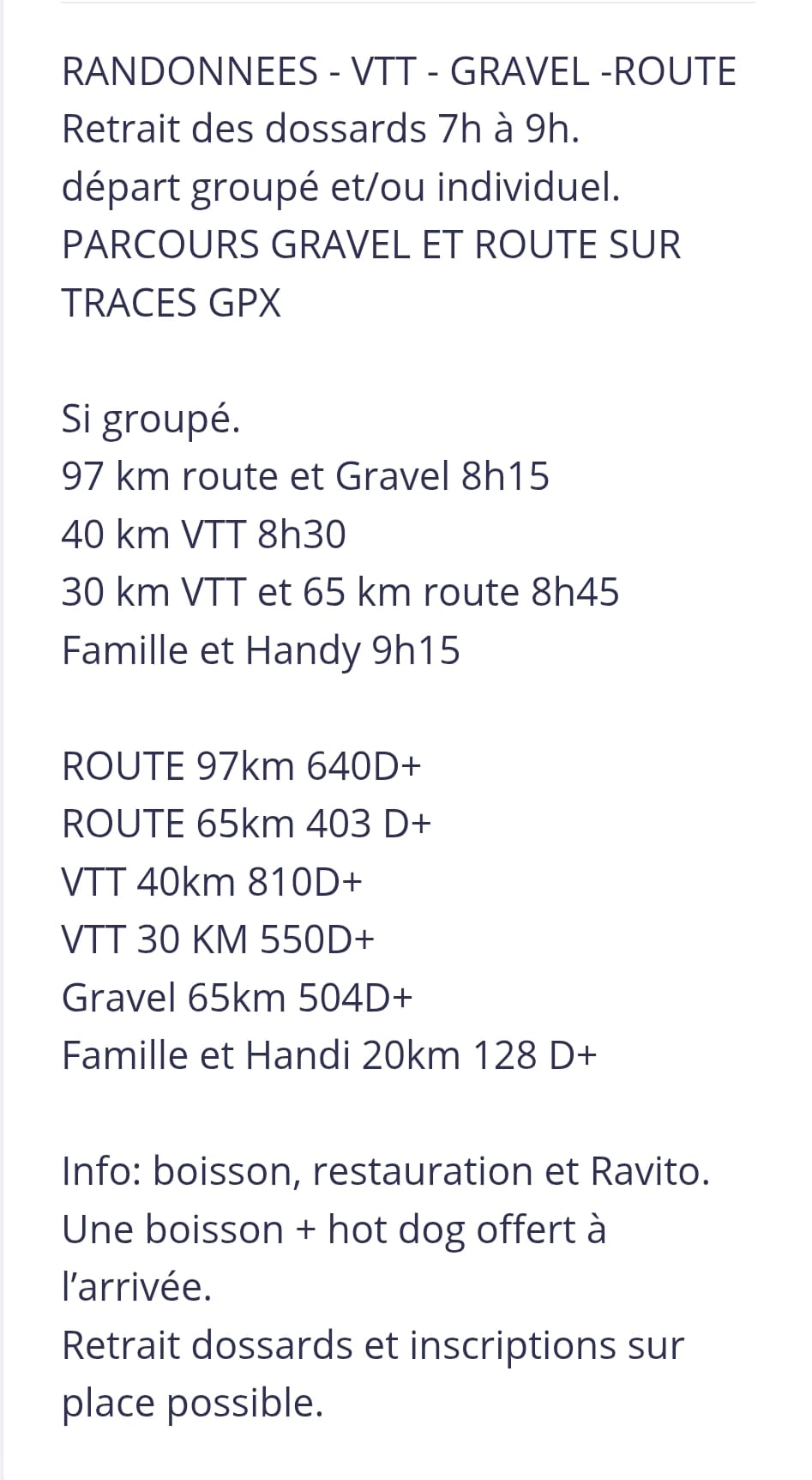 Affiche La 12ème Randonnée des Grappilles ( Route, VTT, Gravel , famille et Handisport) 2026