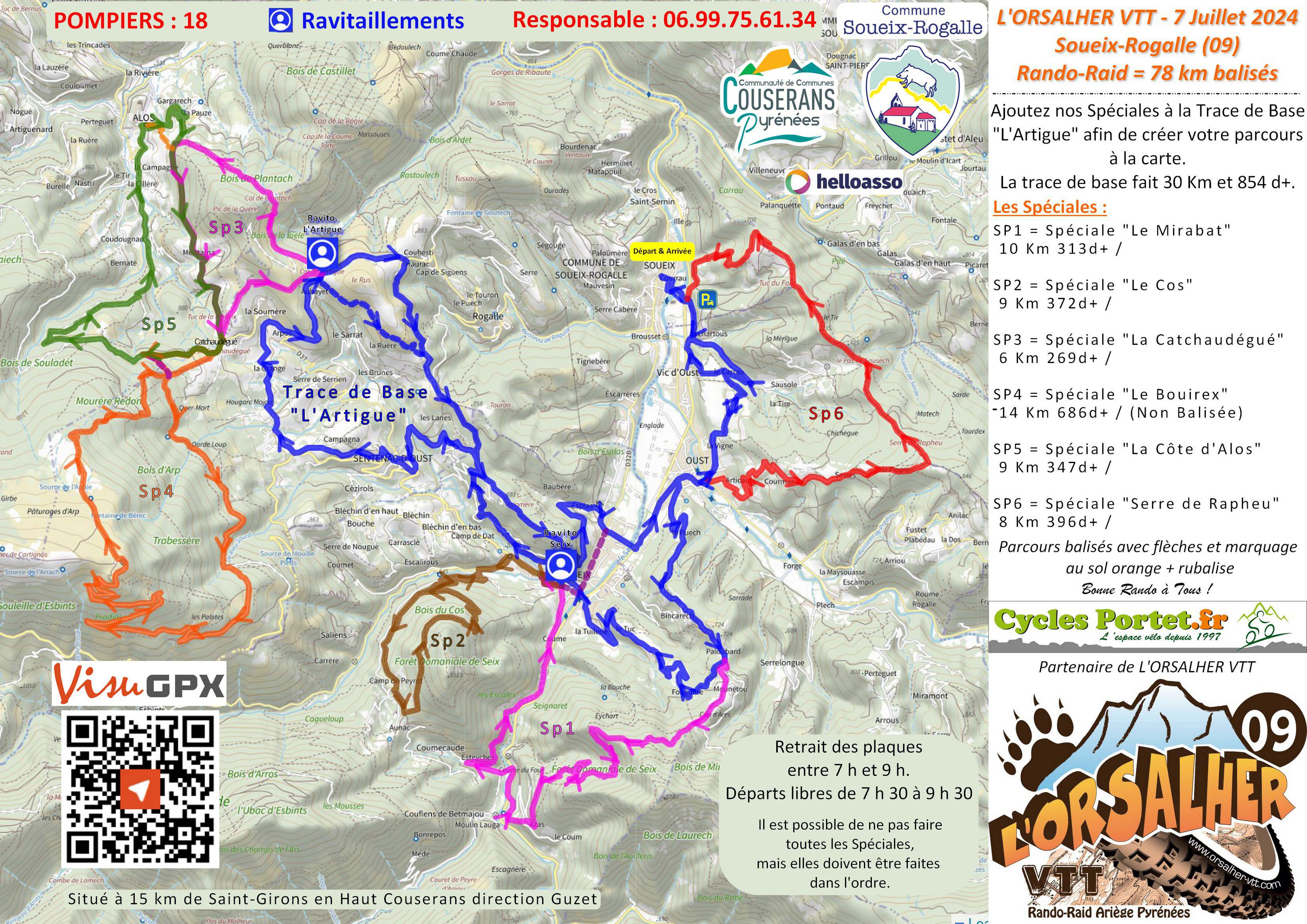 Affiche de La 14ème Rando-Raid L'ORSALHER VTT à Soueix-Rogalle