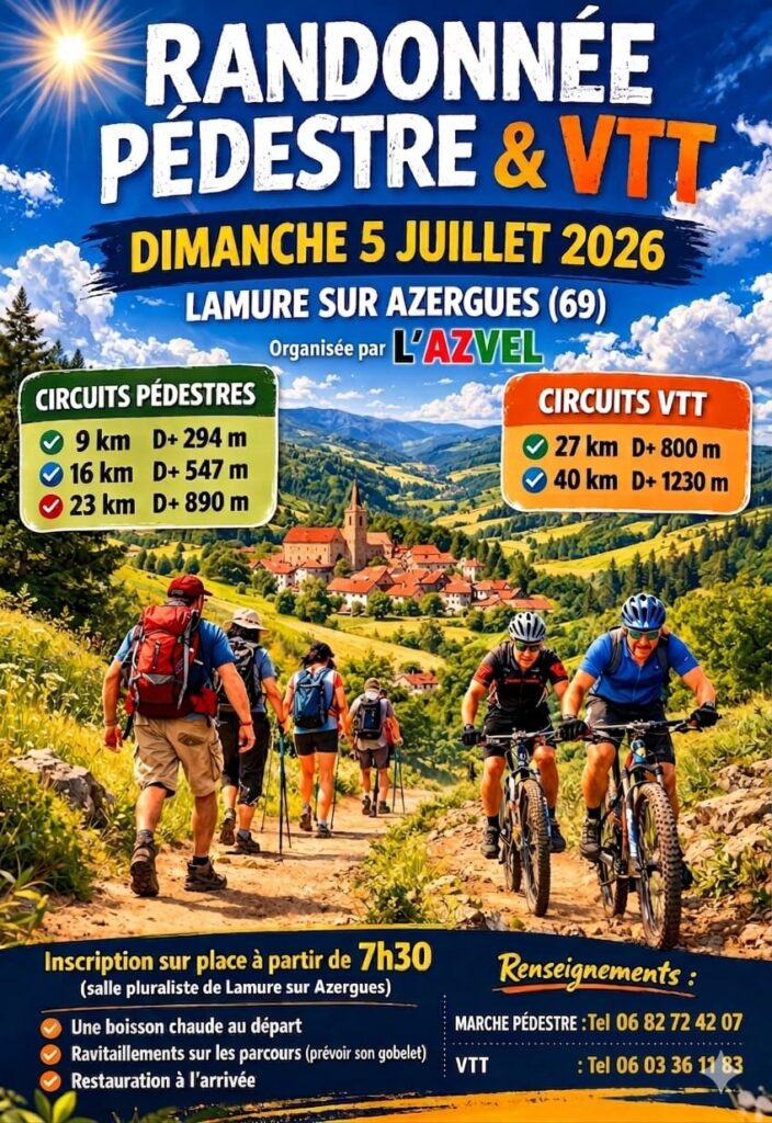 Affiche de Une randonnée VTT (1ère édition) à Lamure-sur-Azergues