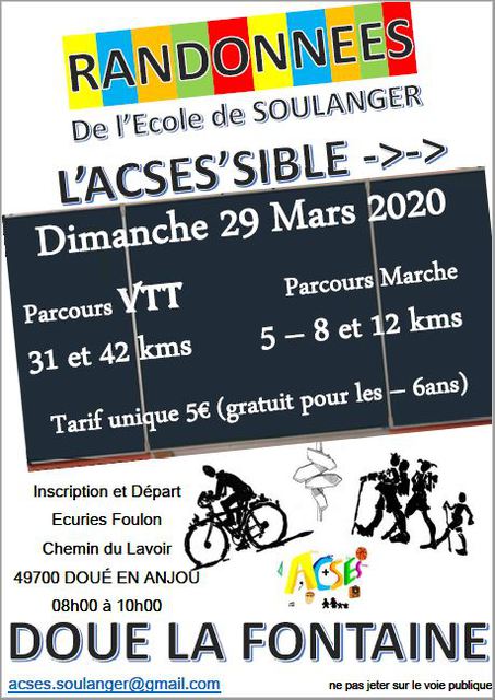 Affiche de L'ACSES'SIBLE (1ère  édition) à Doué-la-Fontaine