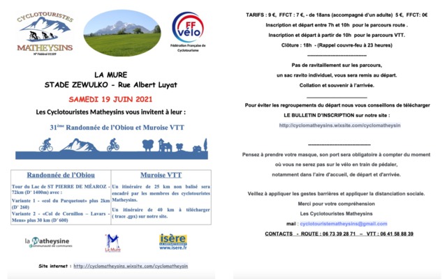Affiche de    La Muroise VTT (30ème  édition) à Mure