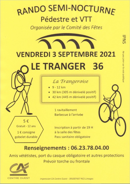Affiche de Randonnée Semi nocturne (2ème  édition) au Tranger