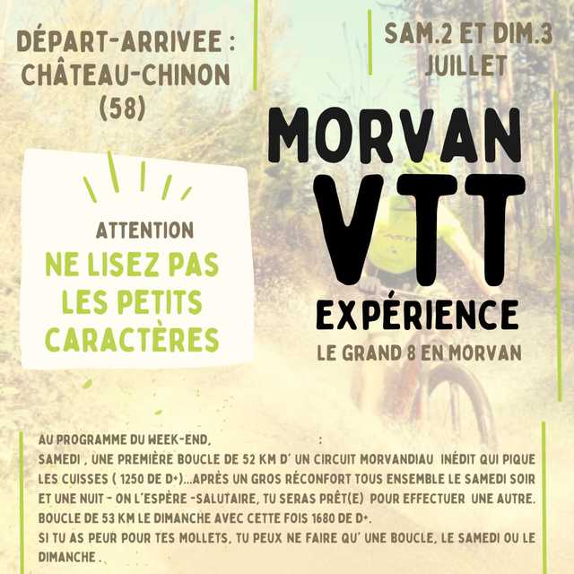 Affiche de MORVAN VTT EXPERIENCE (1ère  édition) à Château-Chinon-Ville