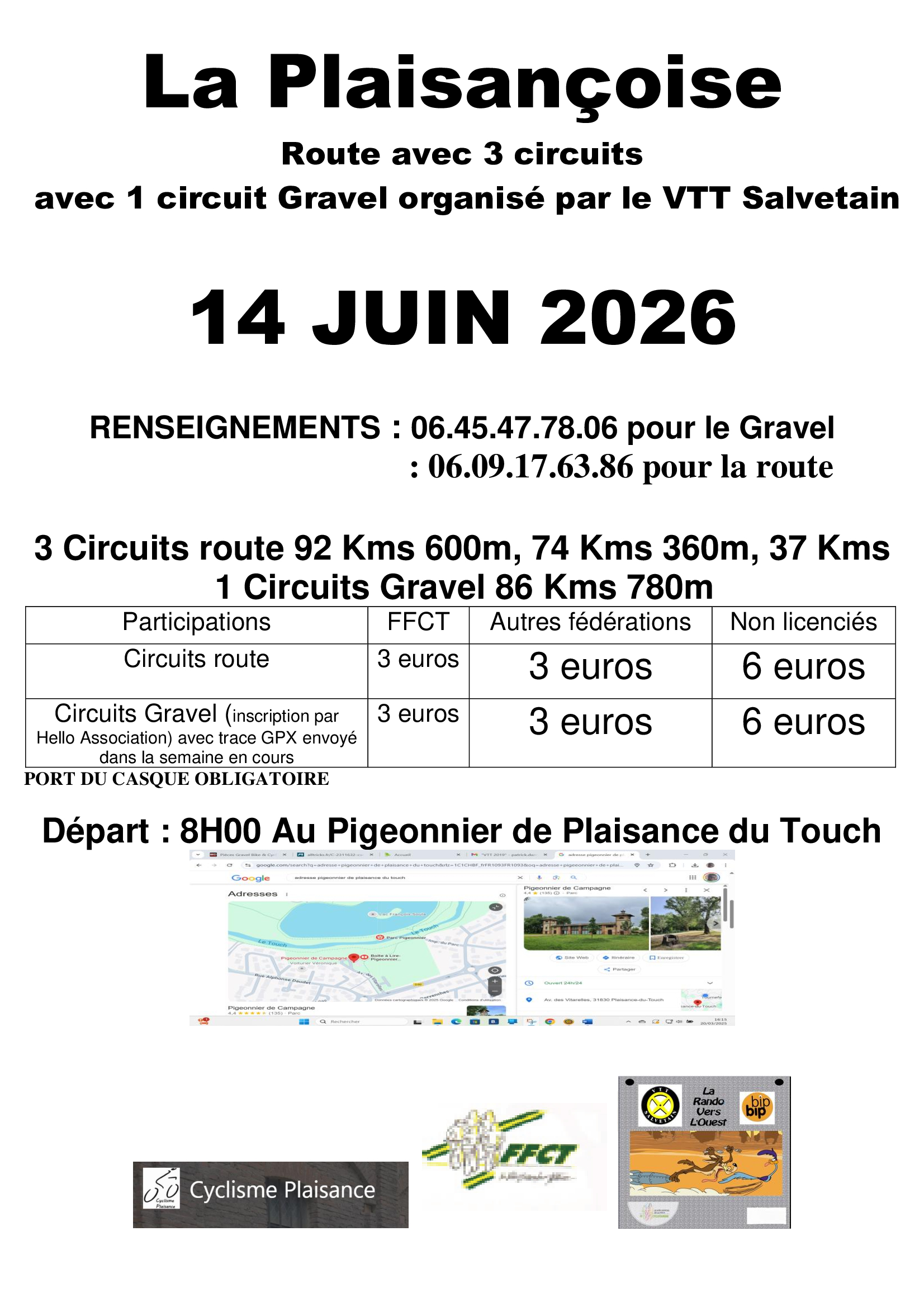 Affiche de Une randonnée Gravel/Route (1ère édition) à Plaisance-du-Touch