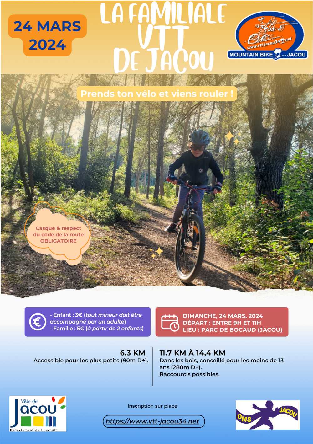 Affiche de La 2ème familiale VTT de Jacou à Jacou
