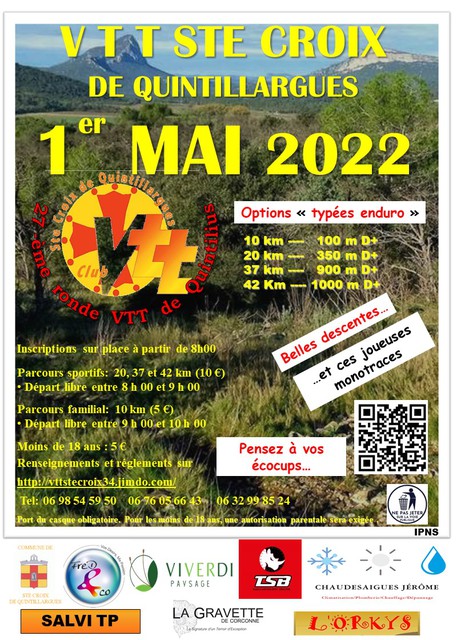 Affiche de La 27ème Ronde de Quintillius à Sainte-Croix-de-Quintillargues