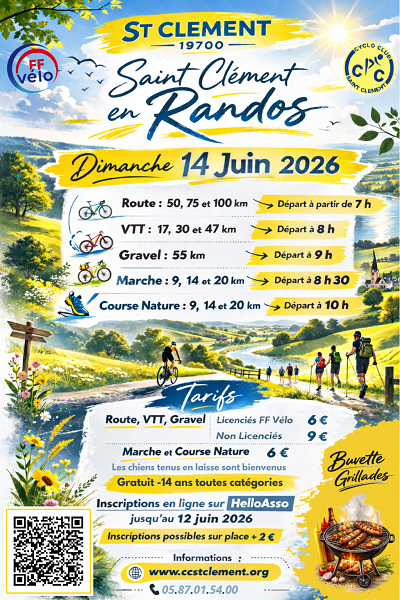 Affiche de Saint Clément en Rando (23ème édition) à Saint-Clément