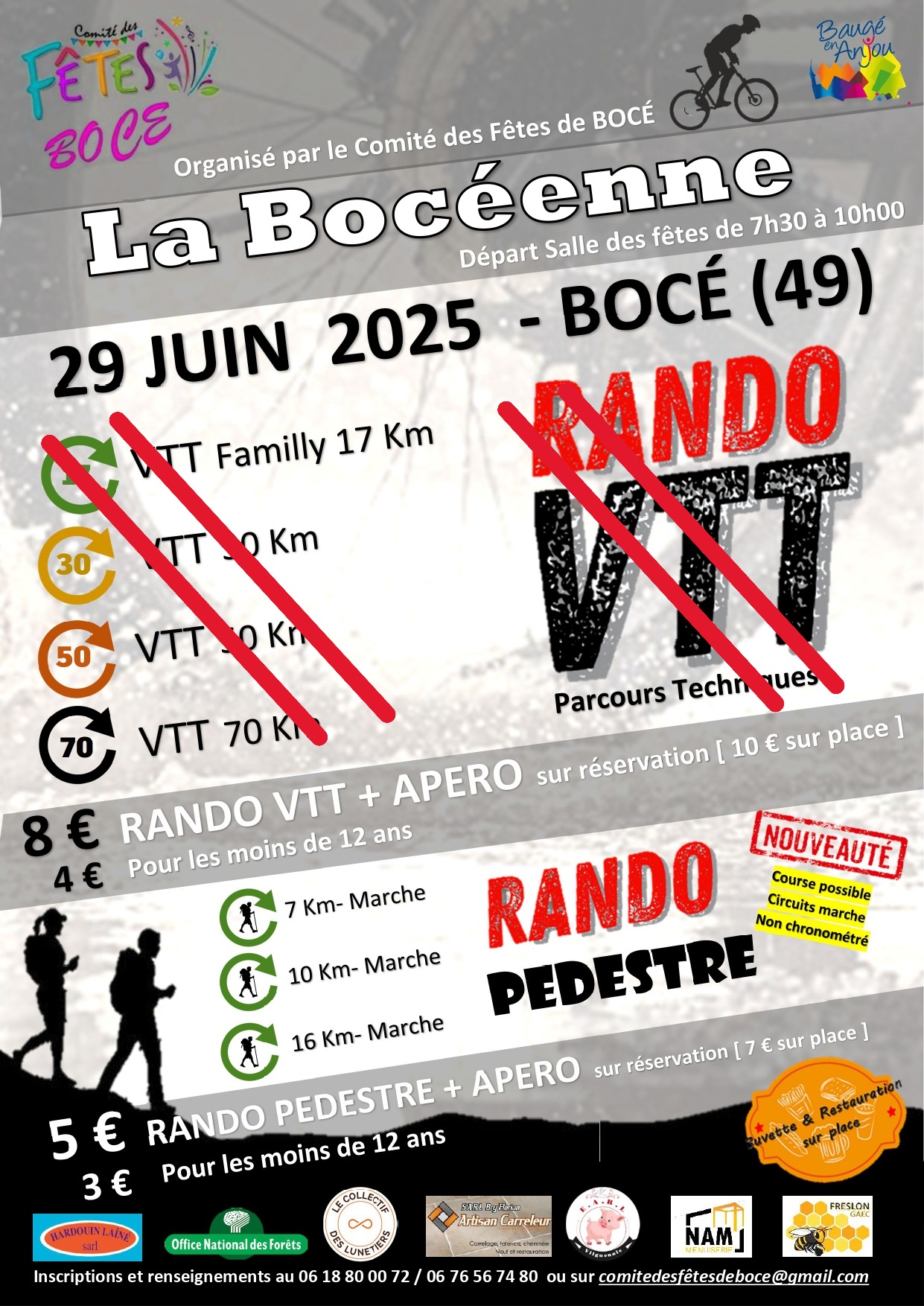 Affiche de La 13ème Bocéenne à Bocé