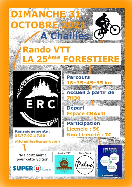 Affiche de La 25ème Forestière Chailloise à Chailles