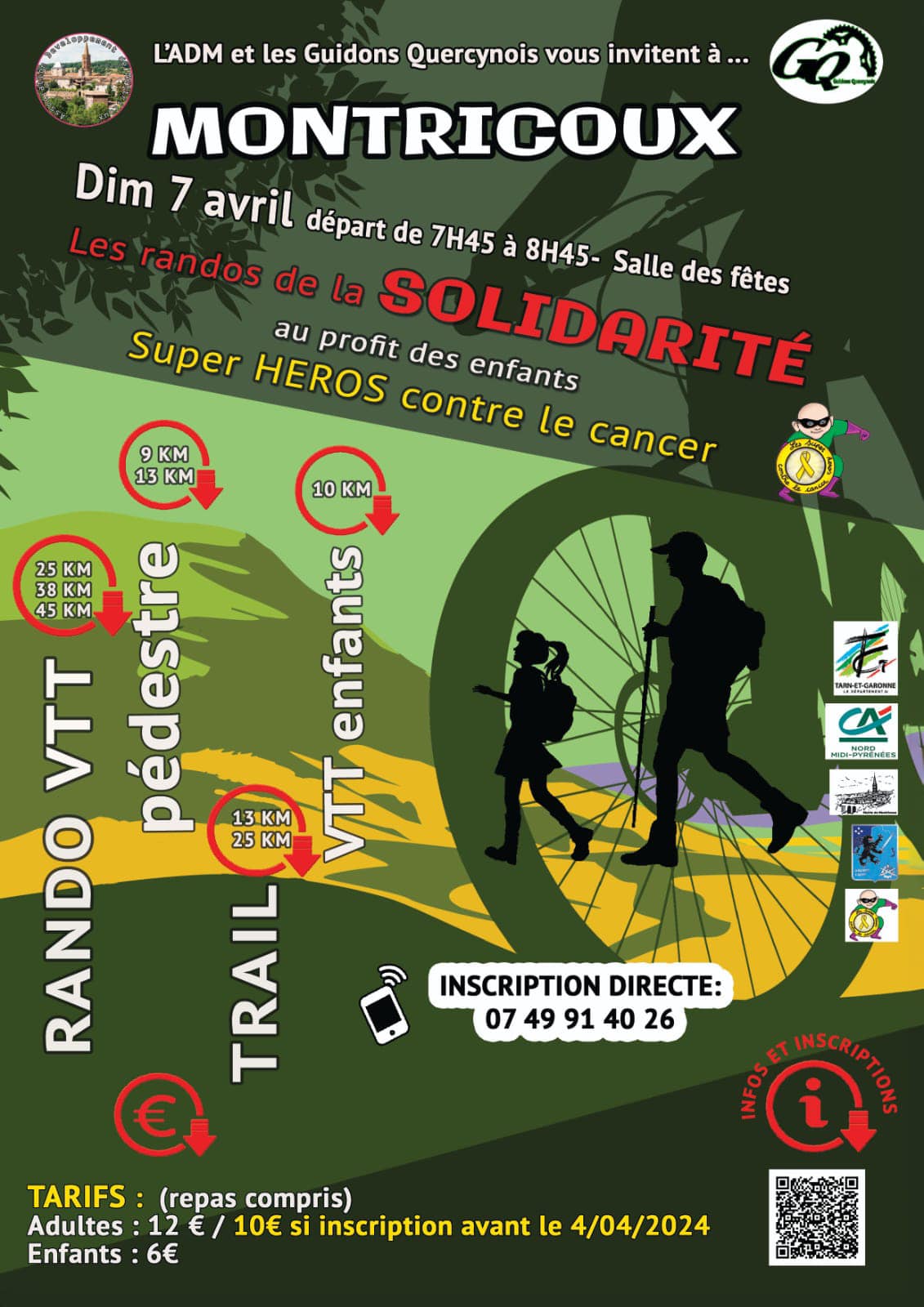 Affiche de La 3ème Randonnées de la solidarité à Montricoux