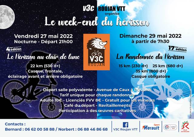 Affiche de La 18ème rando du Hérisson à Roujan