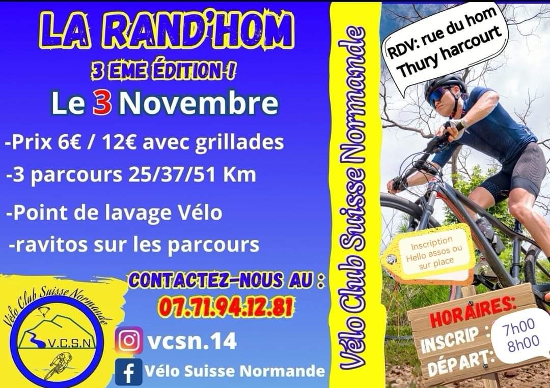 Affiche de La 3ème Rando vtt à Thury-Harcourt