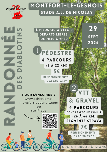 Affiche de La 3ème Rando des Diablotins à Montfort-le-Gesnois