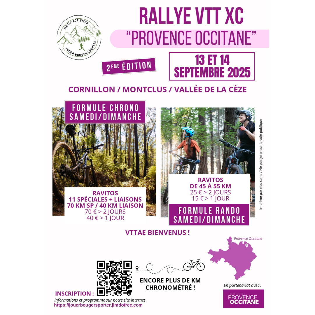 Affiche de Rallye VTT XC Provence Occitane (2ème édition) à Cornillon