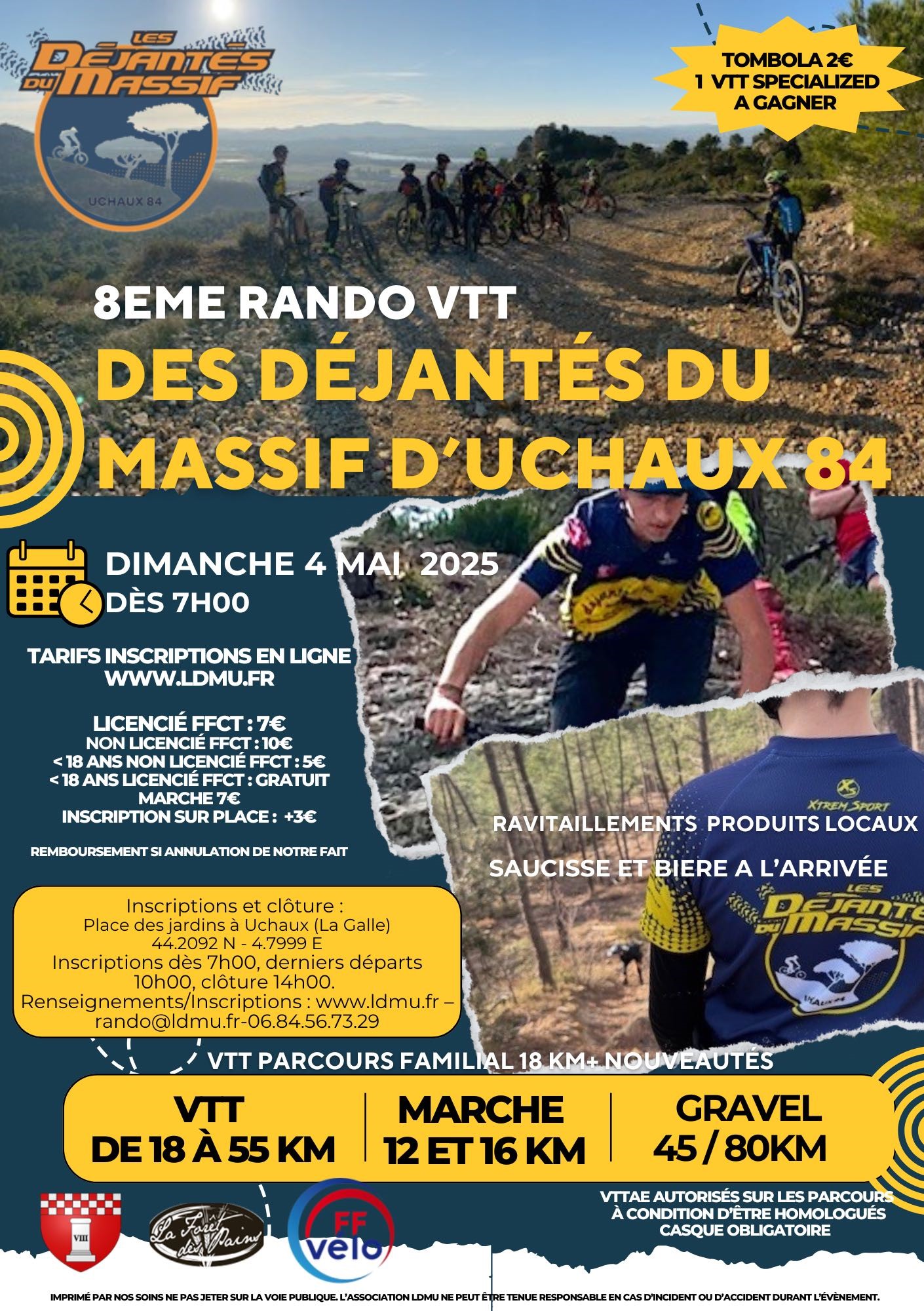 Affiche de La 8ème randonnée des Déjantés à Uchaux