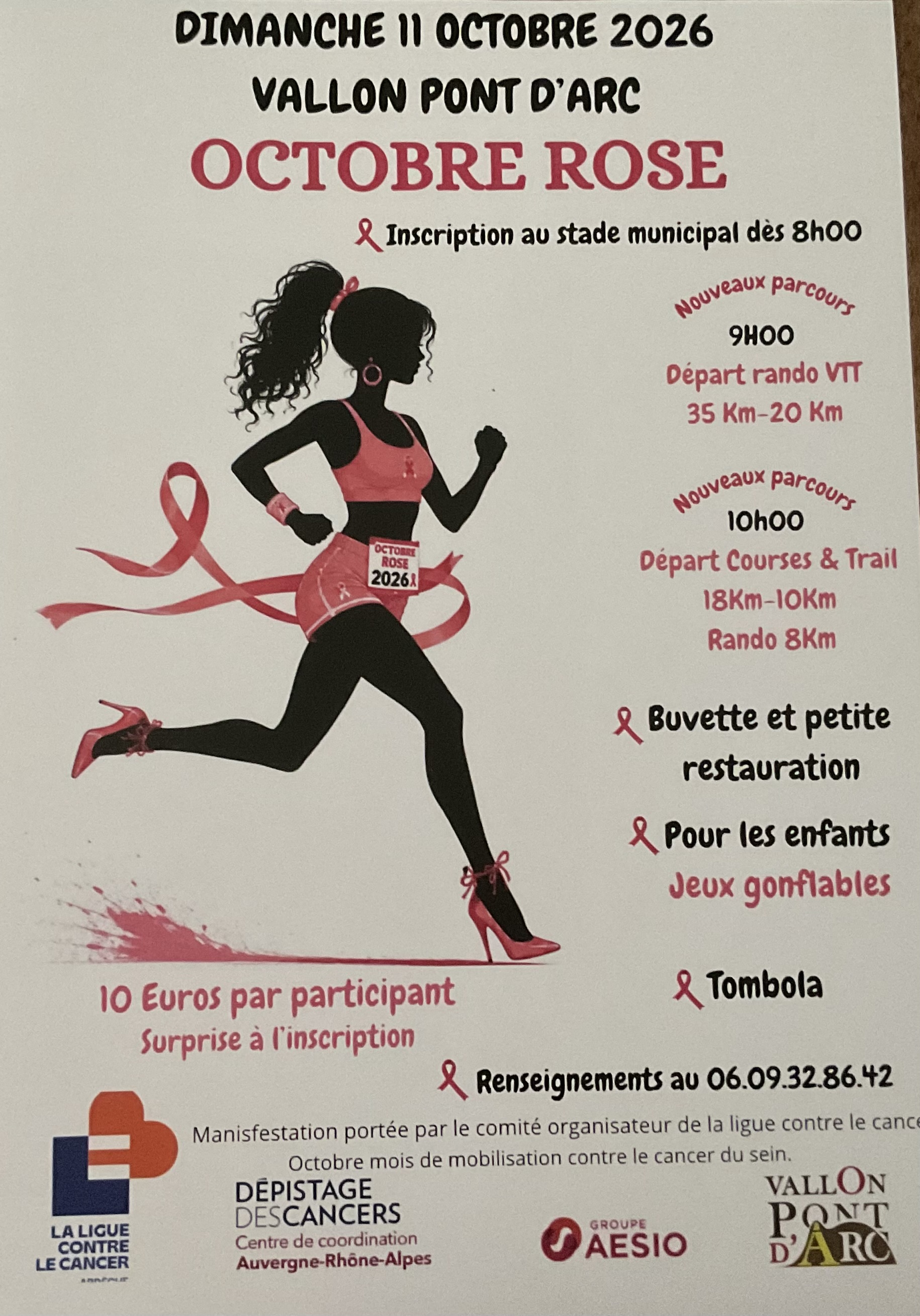Affiche de Une randonnée VTT octobre rose (11ème édition) à Vallon-Pont-d'Arc