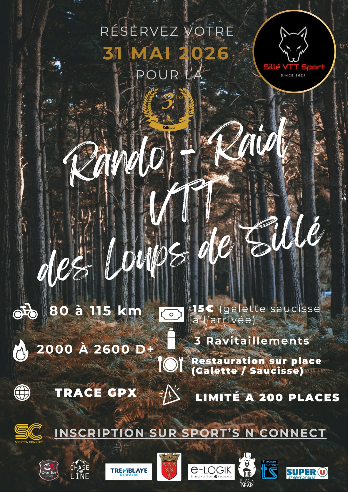 Affiche de Une randonnée VTT (3ème édition) à Sillé-le-Guillaume