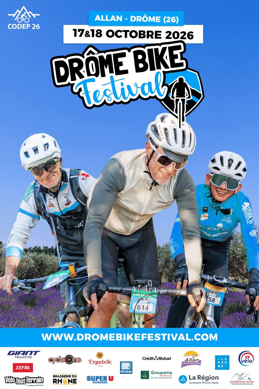 Affiche de Drôme Bike Festival - VTT - GRAVEL - ROUTE (4ème édition) à Allan