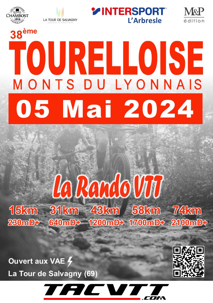 Affiche de La 38ème Tourelloise VTT Monts du Lyonnais à La Tour-de-Salvagny
