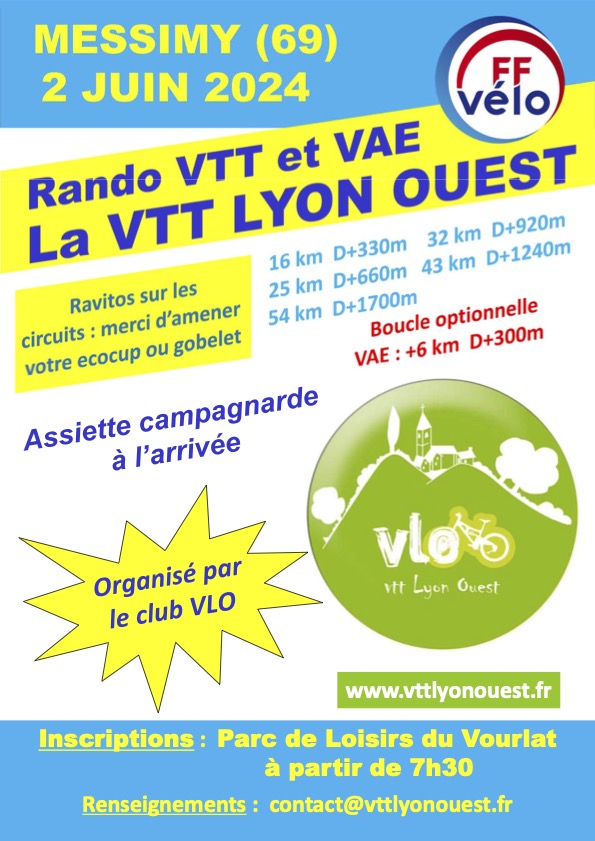 Affiche de La 31ème VTT LYON OUEST à Messimy