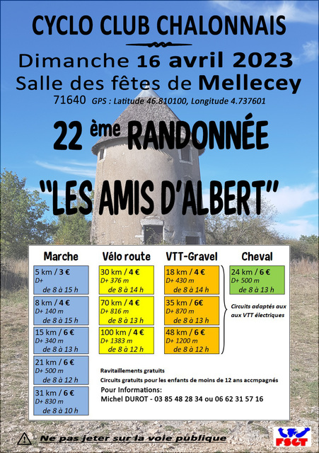 Affiche de Les Amis d'Albert (22ème  édition) à Mellecey