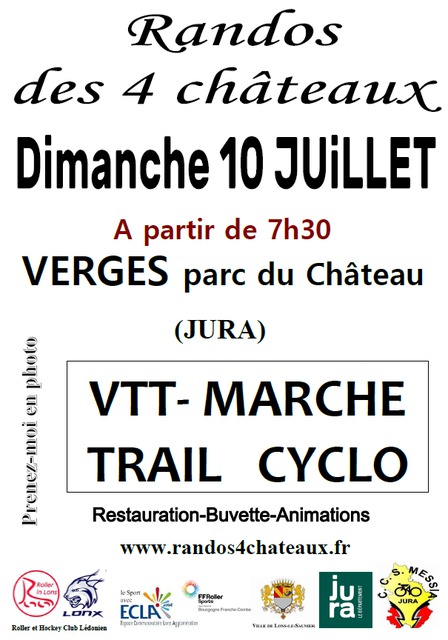 Affiche de Les Randos des 4 Châteaux (10ème  édition) à Verges