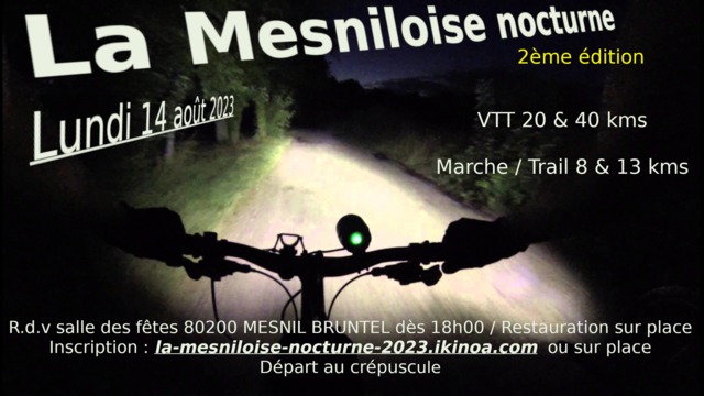 Affiche de La 2ème Mesnilloise Nocturne à Mesnil-Bruntel