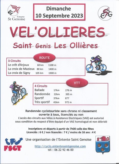 Affiche de LES VEL'OLLIERES à Saint-Genis-les-Ollières