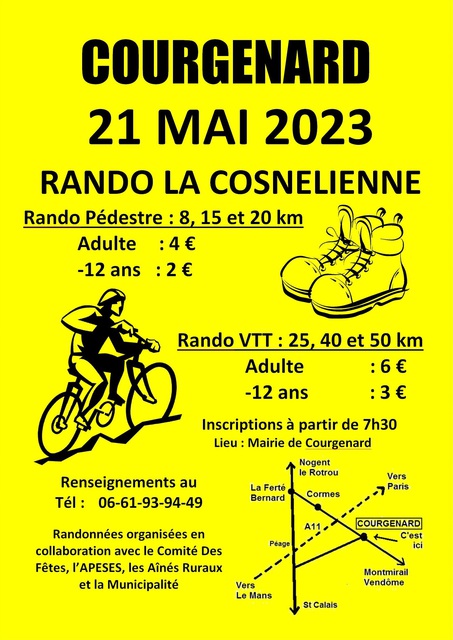 Affiche de Randonnée La Cosnélienne (15ème  édition) à Courgenard