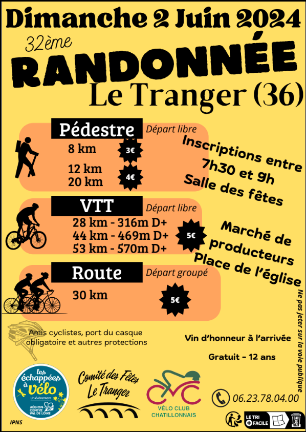 Affiche de La 32ème Randonnée - La Trangéroise au Tranger