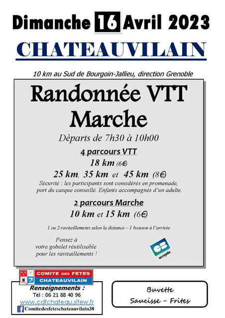 Affiche de Rando VTT et Marche (19ème  édition) à Châteauvilain