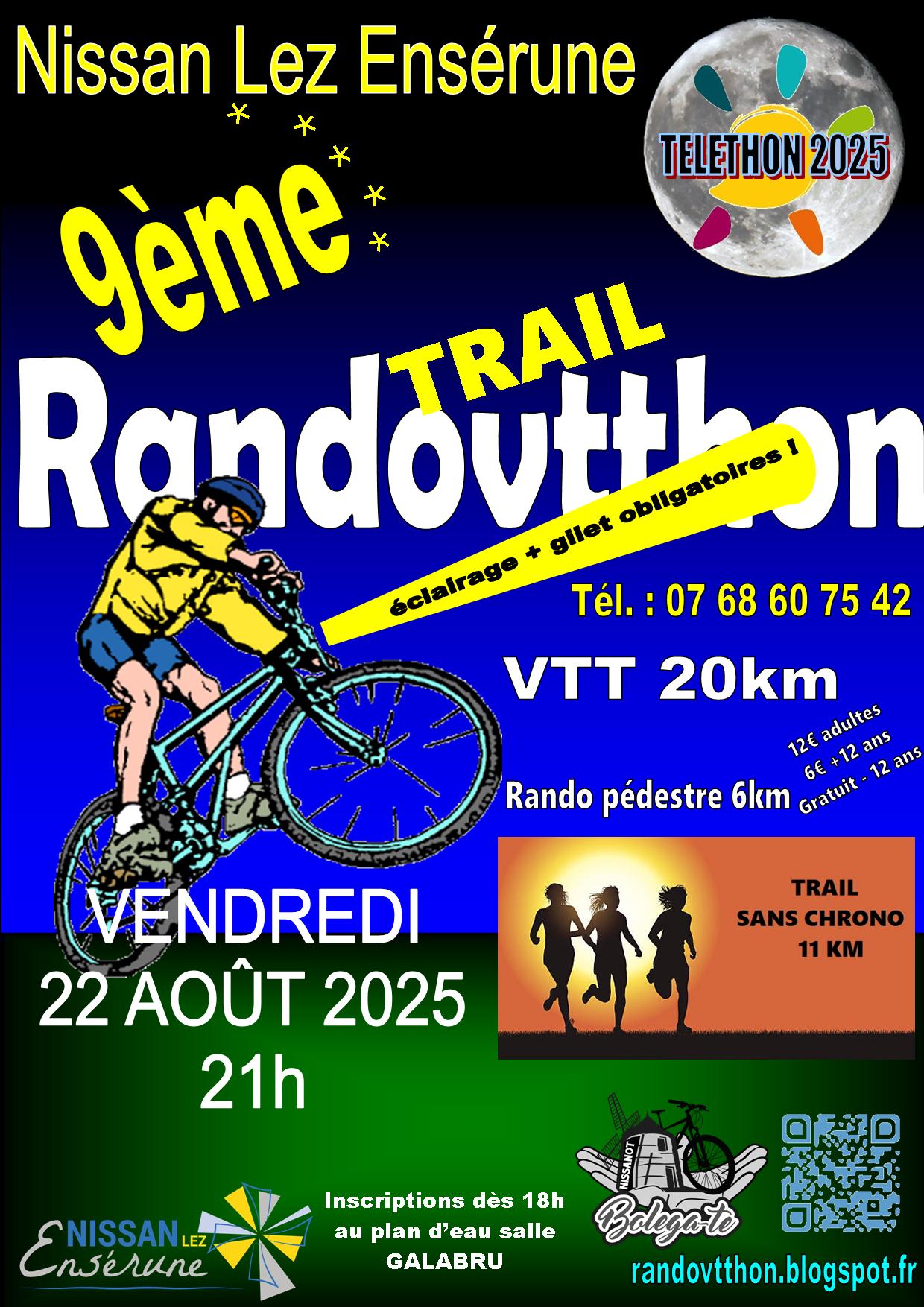 Affiche de La 9ème RANDOVTTHON à Nissan-lez-Enserune
