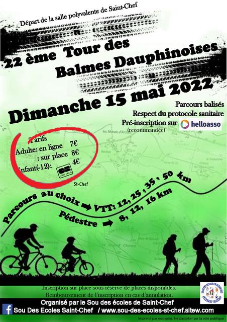 Affiche de 23 ème Tour des Balmes Dauphinoises (22ème  édition) à Saint-Chef