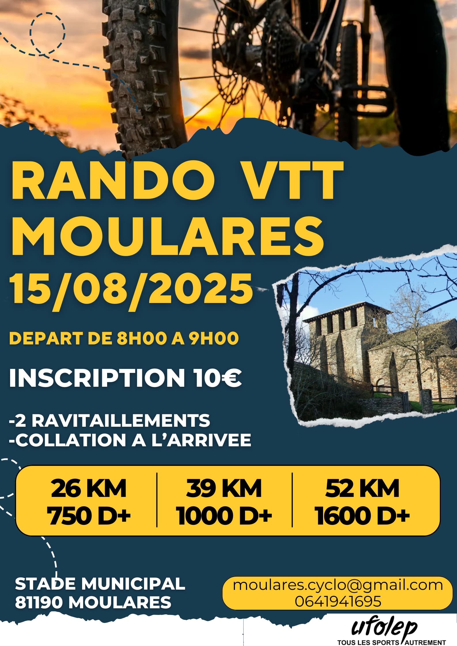 Affiche de La 28ème RANDO VTT Las Planques à Moulares à Moularès