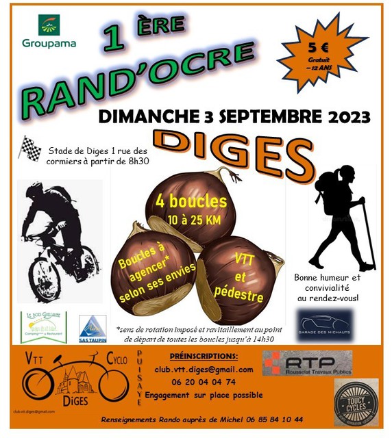 Affiche de La 1ère Rand'Ocre à Diges