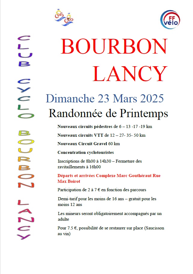 Affiche de La Rando de Printemps à Bourbon-Lancy