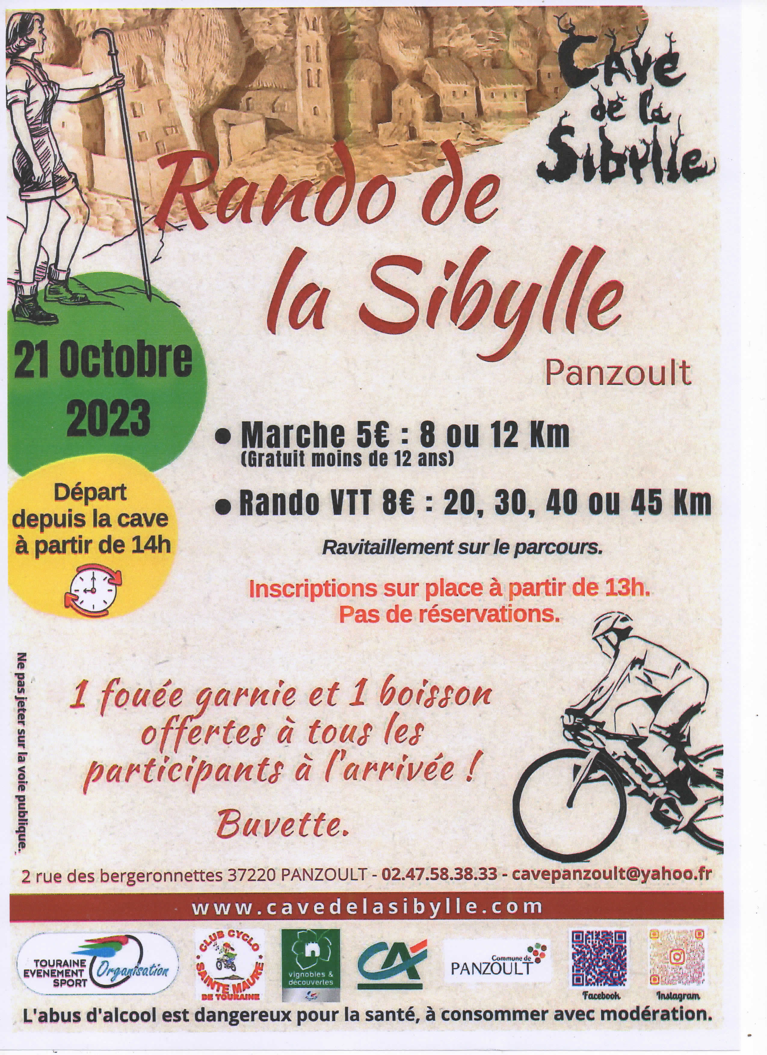 Affiche de La 1ère rando de la Sibylle à Panzoult