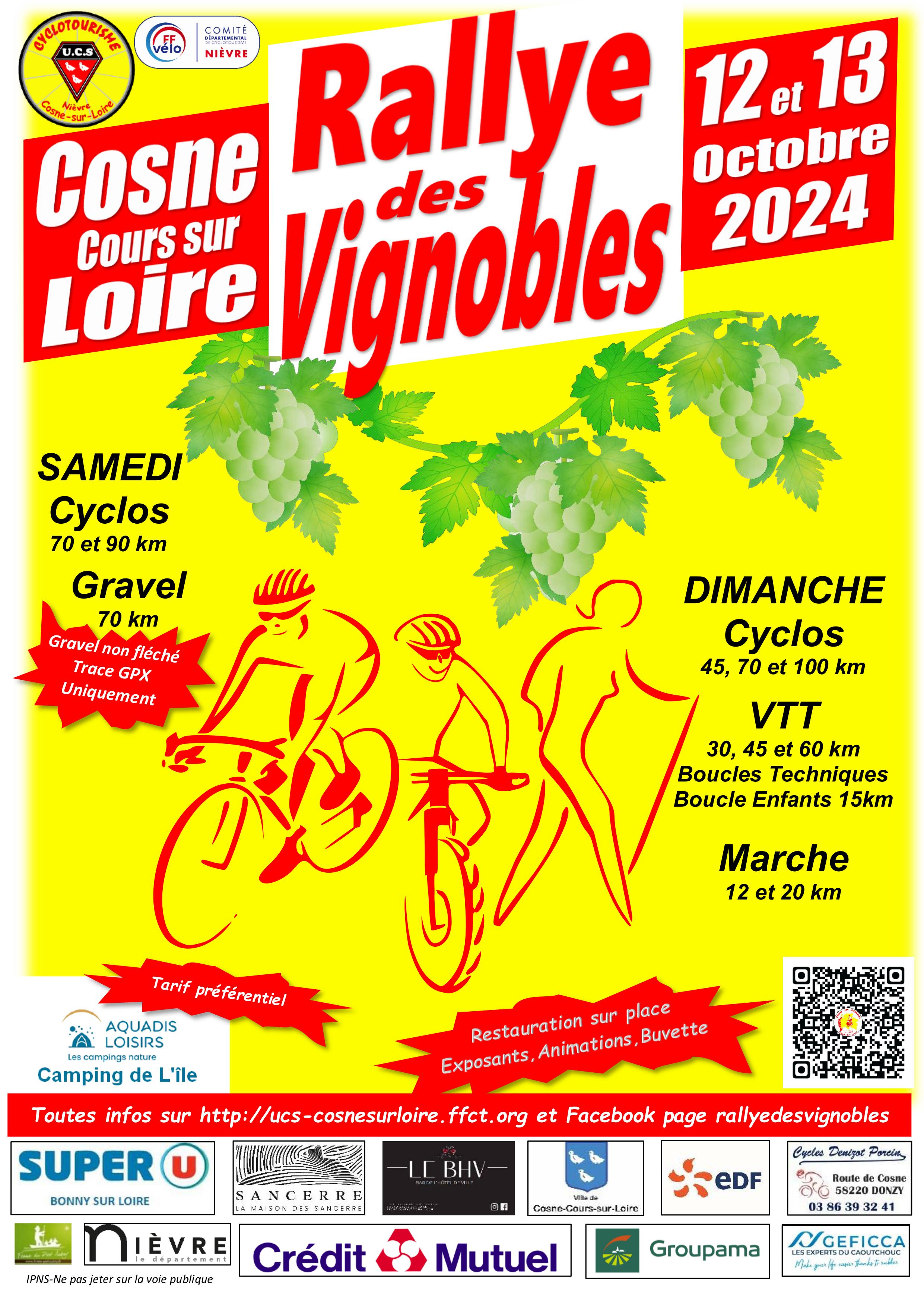 Affiche de Le 45ème Rallye des Vignobles Cosne/Pouilly/Sancerre à Cosne-Cours-sur-Loire