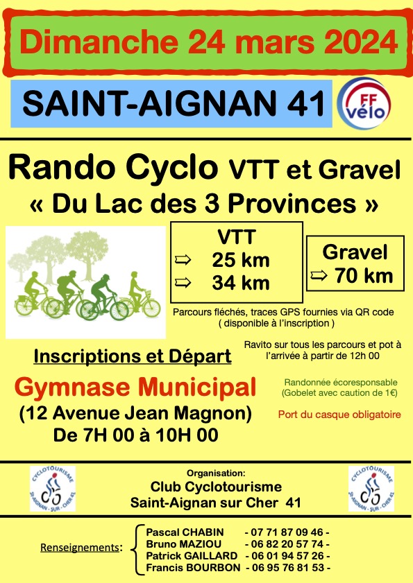 Affiche de La rando du lac des 3 provinces à Saint-Aignan