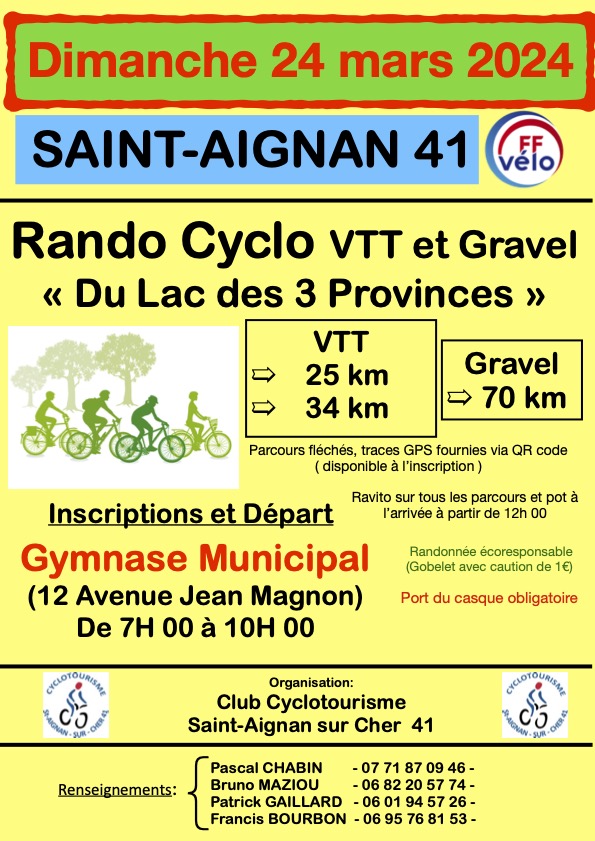 Affiche de La rando du lac des 3 provinces à Saint-Aignan