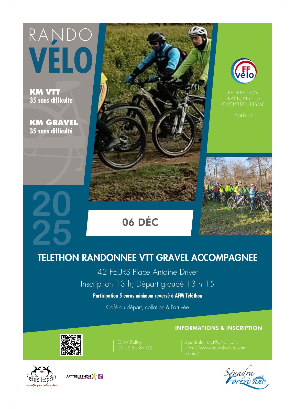 Affiche de Une Randonnée VTT du Téléthon (4ème édition) à Feurs