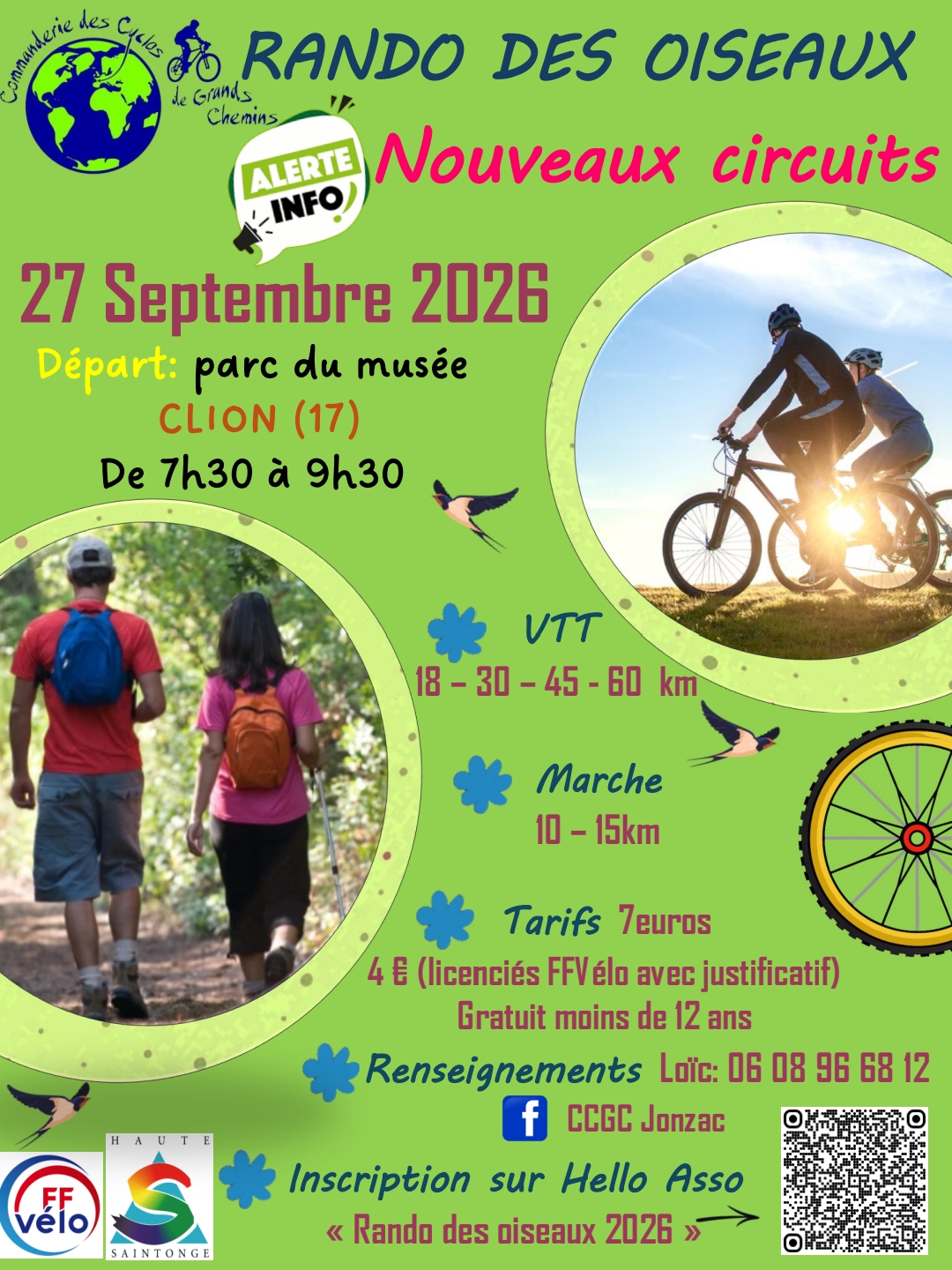Affiche de La Rando des Oiseaux à Clion