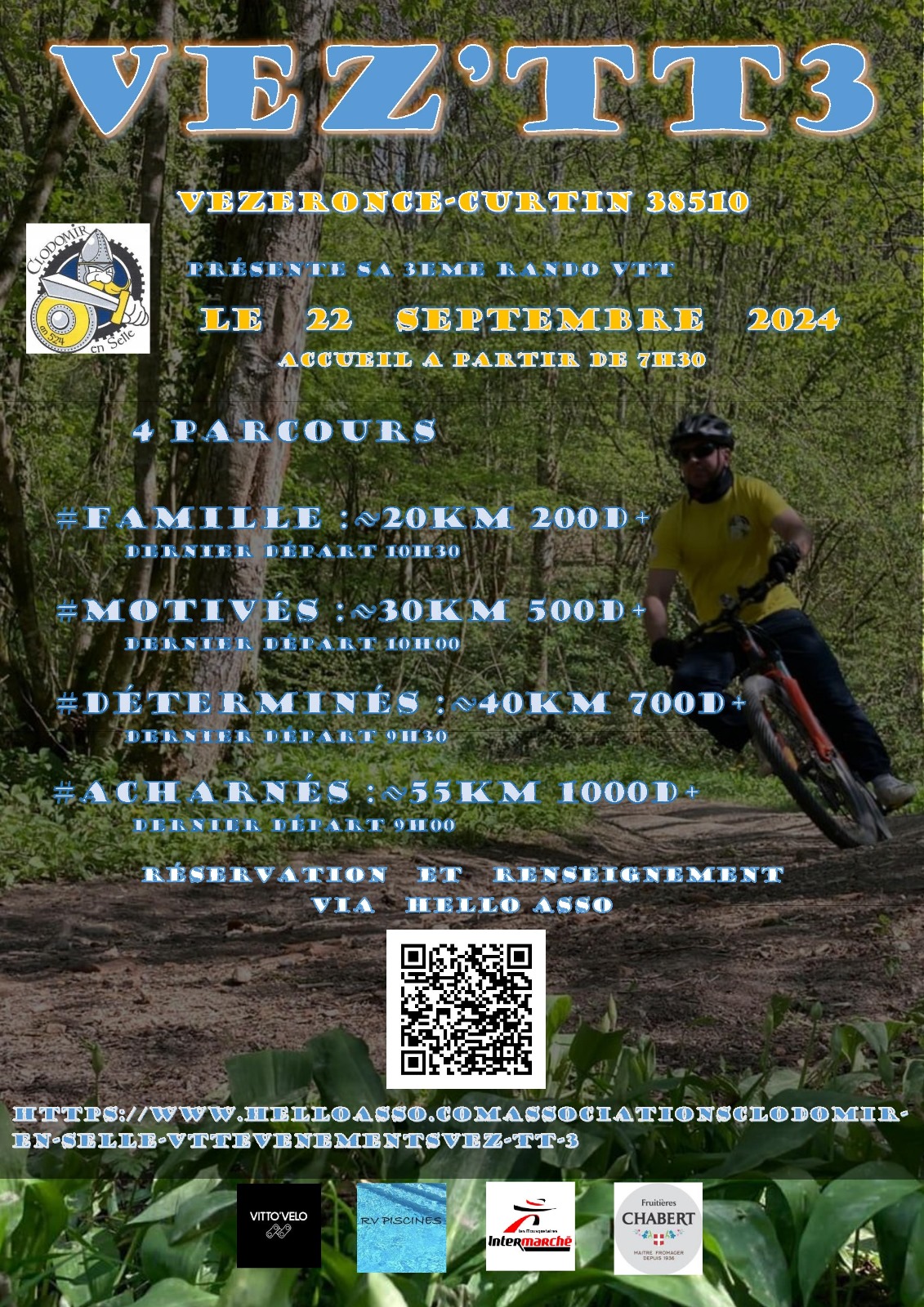 Affiche de VEZ'TT 3 Rando VTT (3ème édition) à Vézeronce-Curtin