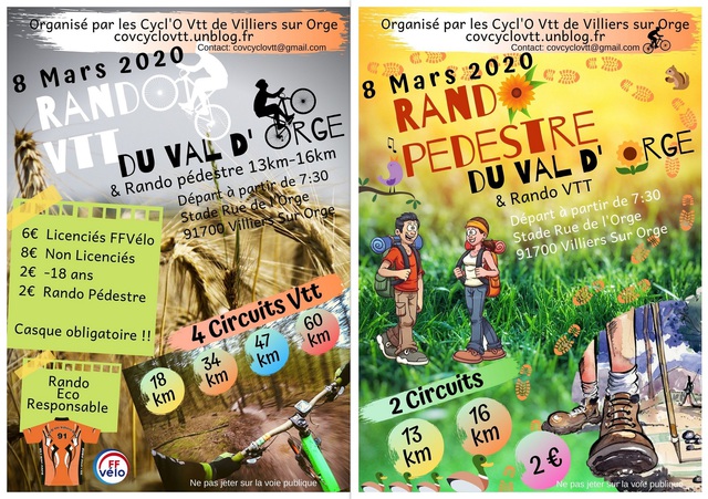 Affiche de Randonnée Vtt du Val D'orge (3ème  édition) à Villiers-sur-Orge