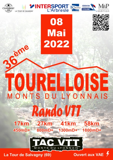 Affiche de La 36ème Tourelloise VTT Monts du Lyonnais à La Tour-de-Salvagny