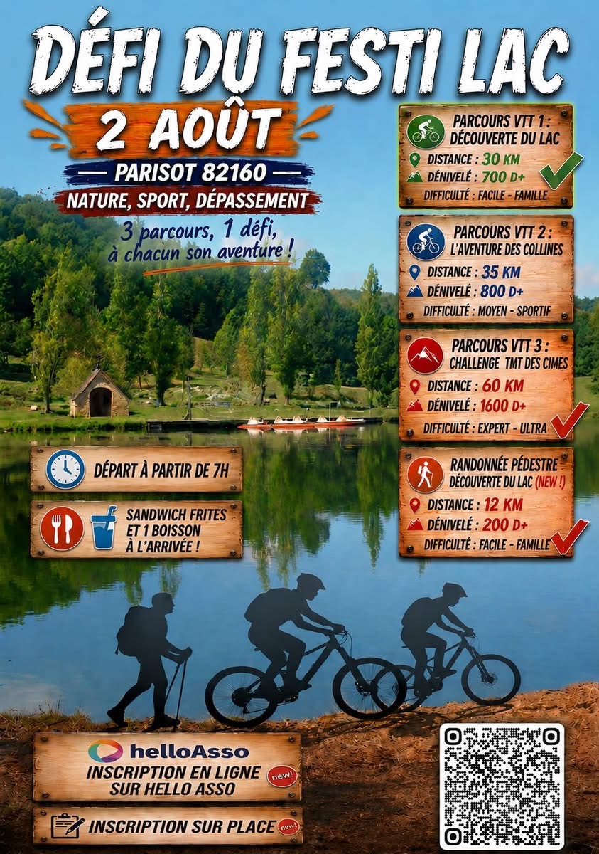 Affiche de La 6ème Rando festi'lac à Parisot