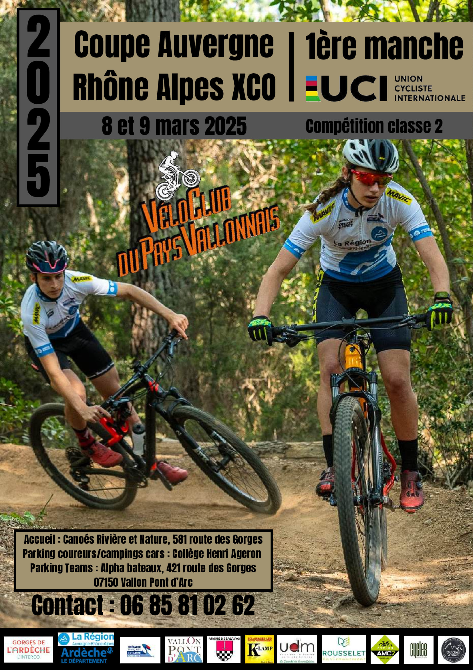 Affiche de COUPE AUVERGNE RHÔNE-ALPES XC OLYMPIQUE (1ère édition) à Vallon-Pont-d'Arc