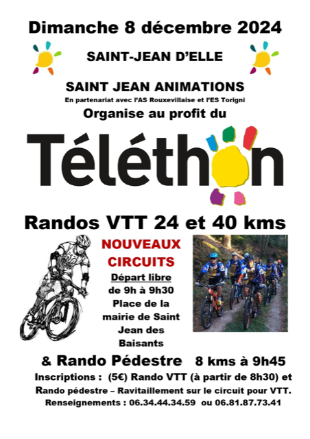 Affiche de RANDO VTT TELETHON à Saint-Jean-des-Baisants